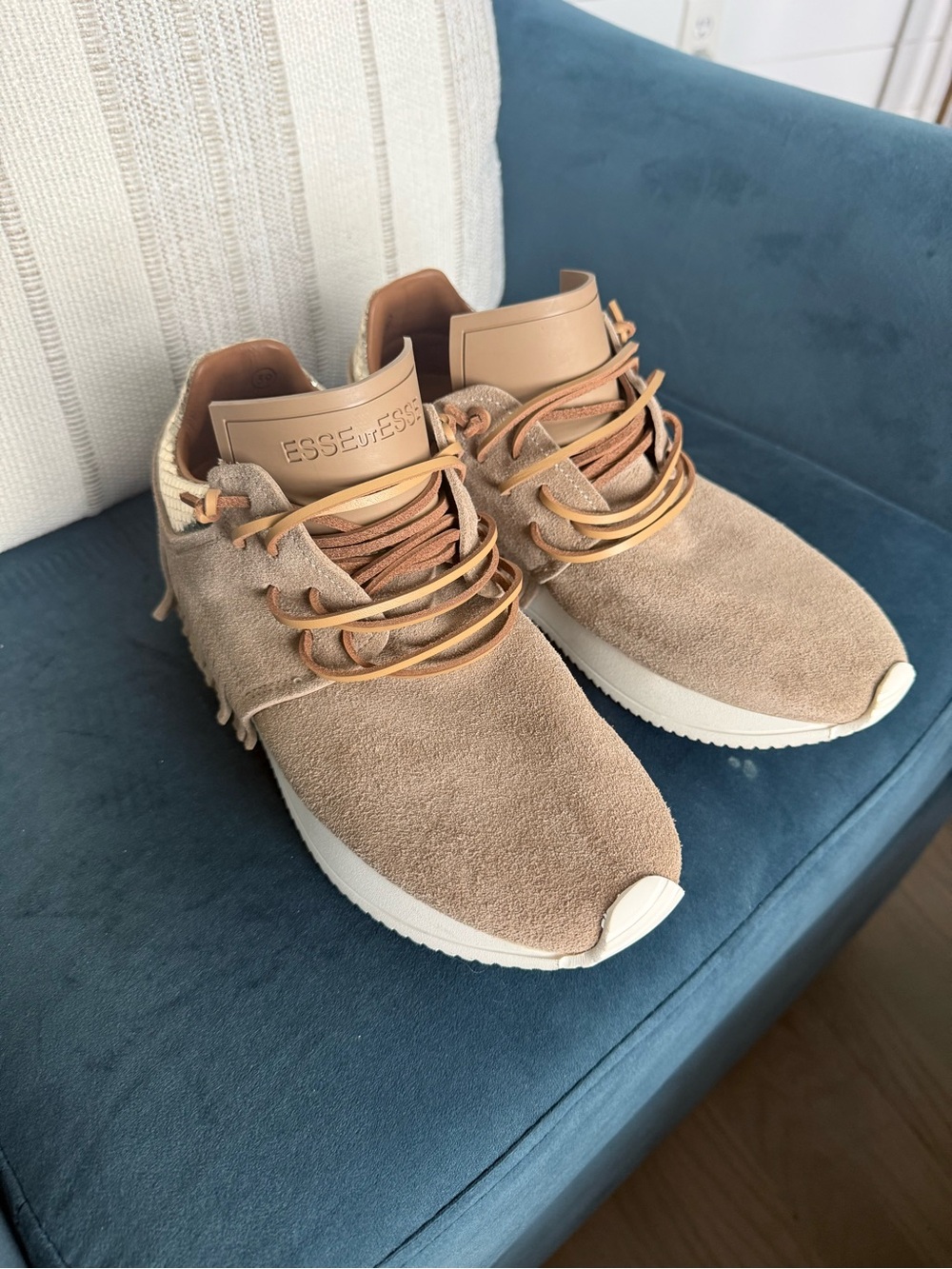 Women’s Tan Suede Casual Sneakers